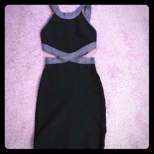 Marciano black bandage dress